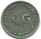 1/4 GULDEN 1947 CURACAO NÉERLANDAIS NETHERLANDS ARGENT Colonial Pièce #NL10782.4.F.A - Curaçao