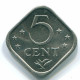 5 CENTS 1979 NIEDERLÄNDISCHE ANTILLEN Nickel Koloniale Münze #S12296.D.A - Niederländische Antillen