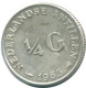 1/4 GULDEN 1965 ANTILLAS NEERLANDESAS PLATA Colonial Moneda #NL11276.4.E.A - Antillas Neerlandesas