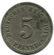 5 PFENNIG 1912 A GERMANY Coin #DB160.U.A - 5 Pfennig