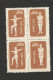CHINA - MNG BLOCK OF 4 STAMPS - GYMNASTICS - 1952 - Neufs