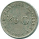 1/10 GULDEN 1966 NETHERLANDS ANTILLES SILVER Colonial Coin #NL12787.3.U.A - Antilles Néerlandaises