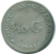 1/10 GULDEN 1944 CURACAO Netherlands SILVER Colonial Coin #NL11780.3.U.A - Curaçao