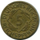 5 REICHSPFENNIG 1924 D DEUTSCHLAND Münze GERMANY #DB870.D.A - 5 Renten- & 5 Reichspfennig
