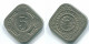 5 CENTS 1965 ANTILLES NÉERLANDAISES Nickel Colonial Pièce #S12434.F.A - Netherlands Antilles