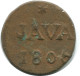 1806 JAVA VOC DUIT NETHERLANDS EAST INDIA R NEW YORK COLONIAL PENNY #AE837.27.U.A - Indie Olandesi