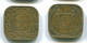 5 CENTS 1966 SURINAME Netherlands Nickel-Brass Colonial Coin #S12778.U.A - Surinam 1975 - ...
