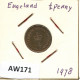 HALF PENNY 1978 UK GREAT BRITAIN Coin #AW171.U.A - 1/2 Penny & 1/2 New Penny