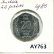 20 PAISE 1985 INDE INDIA Pièce #AY763.F.A - Inde