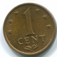 1 CENT 1973 ANTILLAS NEERLANDESAS Bronze Colonial Moneda #S10646.E.A - Antilles Néerlandaises