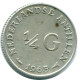 1/4 GULDEN 1965 ANTILLAS NEERLANDESAS PLATA Colonial Moneda #NL11314.4.E.A - Netherlands Antilles