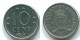 10 CENTS 1971 NETHERLANDS ANTILLES Nickel Colonial Coin #S13480.U.A - Antilles Néerlandaises
