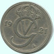 50 ORE 1921 W SCHWEDEN SWEDEN Münze RARE #AC701.2.D.A - Suecia