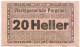20 HELLER 1920 Stadt PURGSTALL AN DER ERLAUF Niedrigeren Österreich Notgeld Papiergeld Banknote #PL953 - Lokale Ausgaben