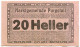 20 HELLER 1920 Stadt PURGSTALL AN DER ERLAUF Niedrigeren Österreich Notgeld Papiergeld Banknote #PL953 - [11] Local Banknote Issues