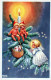 ANGELO Buon Anno Natale Vintage Cartolina CPSMPF #PAG792.A - Engelen