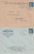PAIX, N°485 - 2 Enveloppes, Un De La Société Des Chemins De Fer Et L'autre Avec Le 1f Du Timbre  Non Barré - Briefe U. Dokumente