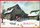 BABBO NATALE Buon Anno Natale GNOME Vintage Cartolina CPSM #PAY576.A - Santa Claus
