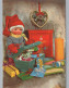 PAPÁ NOEL Feliz Año Navidad GNOMO Vintage Tarjeta Postal CPSM #PAY520.A - Santa Claus