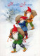 WEIHNACHTSMANN SANTA CLAUS Neujahr Weihnachten GNOME Vintage Ansichtskarte Postkarte CPSM #PAY133.A - Santa Claus