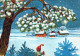 PAPÁ NOEL Feliz Año Navidad GNOMO Vintage Tarjeta Postal CPSM #PAW924.A - Santa Claus