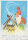 PÈRE NOËL Bonne Année Noël GNOME Vintage Carte Postale CPSM #PAW536.A - Santa Claus