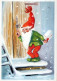 BABBO NATALE Buon Anno Natale Vintage Cartolina CPSM #PBL440.A - Santa Claus