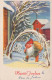 PÈRE NOËL Bonne Année Noël GNOME Vintage Carte Postale CPSMPF #PKD473.A - Santa Claus