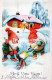 PÈRE NOËL Bonne Année Noël GNOME Vintage Carte Postale CPSMPF #PKD343.A - Santa Claus