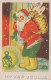 SANTA CLAUS Happy New Year Christmas Vintage Postcard CPSMPF #PKG299.A - Santa Claus