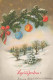 Bonne Année Noël Vintage Carte Postale CPSMPF #PKG192.A - Neujahr