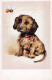 HUND Tier Vintage Ansichtskarte Postkarte CPA #PKE780.A - Perros
