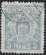 Luxembourg - Luxemburg - Timbres    Telegraphe      1883   5 Fr.     °    Michel 5A     VC. 100,- - Télégraphes