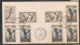 TAAF Vf RECOMMANDE De KERGUELEN à BUENOS AIRES - AFFRANCHISSEMENTS MULTIPLES 13 TIMBRES - Oiseaux + Triptyque Aérien 41A - Storia Postale