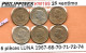 PHILIPPINES  Réforme Coinnage,  Sentimos, LUNA KM 199  , 6 Pièces 1967- 68- 70- 71- 72- 74 TB - Philippines