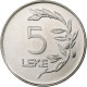 Albanie, 5 Lekë, 1995, Rome, Nickel Plaqué Acier, SUP, KM:76 - Albanie