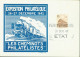 Entier Pétain 1,20 CP Repiquage Exposition Philatélique 26 27 12 1942 Les Cheminots Philatélistes YT Colis Postal 187a - Overprinter Postcards (before 1995)