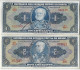 Brazil Year 1944 Banknote Amato-9 & 14 Pick-132 & 133 1 And 2 Cruzeiros Tamandaré And Caxias Uncirculated - Brasil