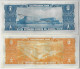 Brazil Year 1944 Banknote Amato-9 & 14 Pick-132 & 133 1 And 2 Cruzeiros Tamandaré And Caxias Uncirculated - Brasile
