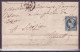 FRANCE 1852 25 C Bleu YT N°10 Sur Lettre Oblitéré - 1852 Louis-Napoléon