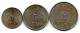 S.ARABIA- Set Of 3coins- 1, 2, 4 Ghirsh- Cu-Ni-AH1376-78 - 1956-58-KM #40-42, - Saudi Arabia