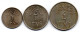 S.ARABIA- Set Of 3coins- 1, 2, 4 Ghirsh- Cu-Ni-AH1376-78 - 1956-58-KM #40-42, - Arabia Saudita