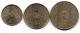 S.ARABIA- Set Of 3coins- 1, 2, 4 Ghirsh- Cu-Ni-AH1376-78 - 1956-58-KM #40-42, - Saudi-Arabien