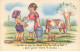 FANTAISIES #DC51534 ENFANTS A LA FERME BOIRE DU LAIT OU DU PINARD - Sonstige & Ohne Zuordnung