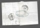 Paire De Timbres Napoléon III Bleu 20 Centimes Sur Lettre, Oblitération étoile Paris (As) - Manual Postmarks