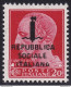 1944 RSI, N. 495/A 20c. Carminio MNH/** Certificato Raybaudi Firma Oliva - Altri & Non Classificati