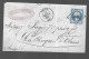 Timbre Napoléon III Bleu 20 Centimes Sur Lettre, Oblitération Losange N° 2642 Reims (As) - Cachets Manuels