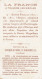 CHROMO IMAGE (5.5x10.5) CHOCOLAT D AIGUEBELLE Empire Francais 1810 (  B.bur Theme) - Aiguebelle