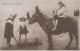 ESEL Tiere Kinder Vintage Antik Alt CPA Ansichtskarte Postkarte #PAA078.DE - Donkeys