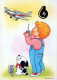 ALLES GUTE ZUM GEBURTSTAG 6 Jährige JUNGE KINDER Vintage Ansichtskarte Postkarte CPSM #PBU002.DE - Birthday